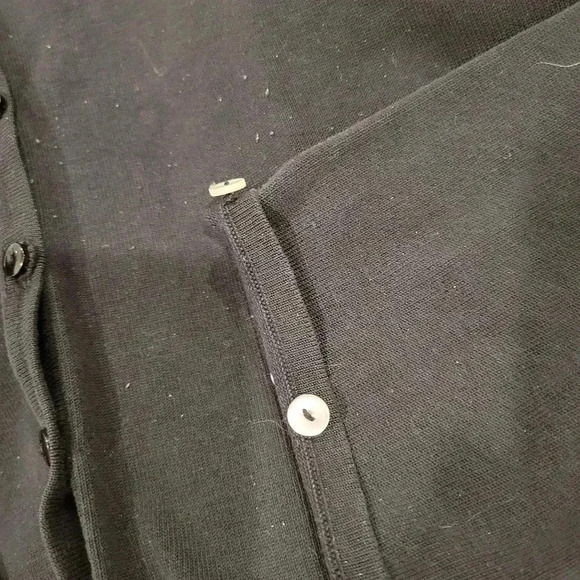 Womans August Silk Knits Black Short Knitted Jacket Long Sleeves large - Picture 6 of 8